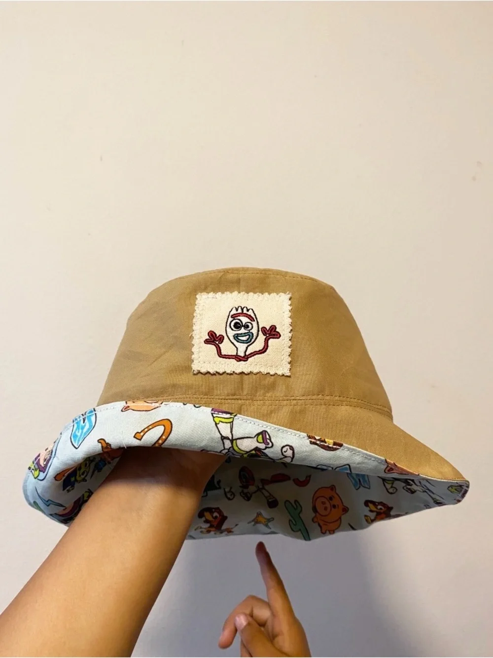 Toy Story Forky Tan Reversible Kids Bucket Hat